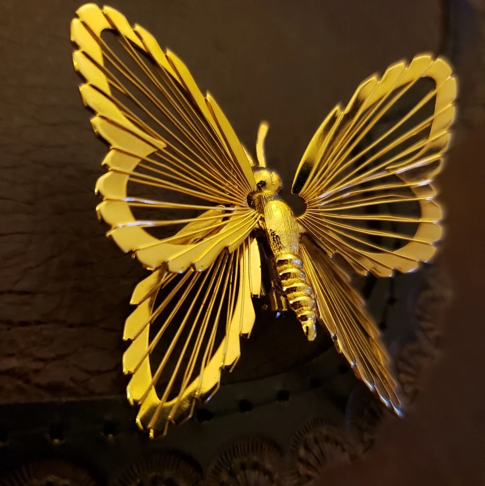 ⭐ VINTAGE | '60s Monet Butterfly Brooch - Spinerette Collection - Picture 2 of 16